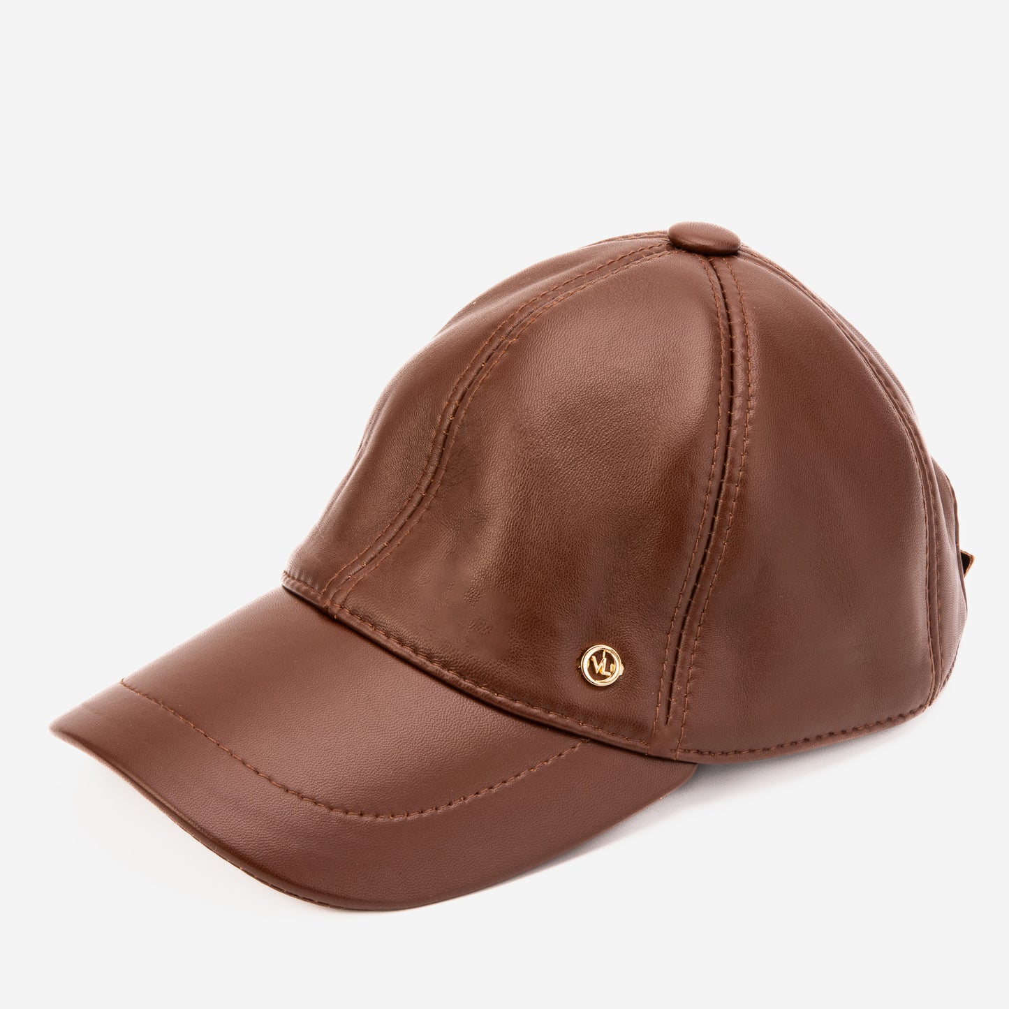 The Vercelli Brown Genuine Lambskin Leather Men Cap