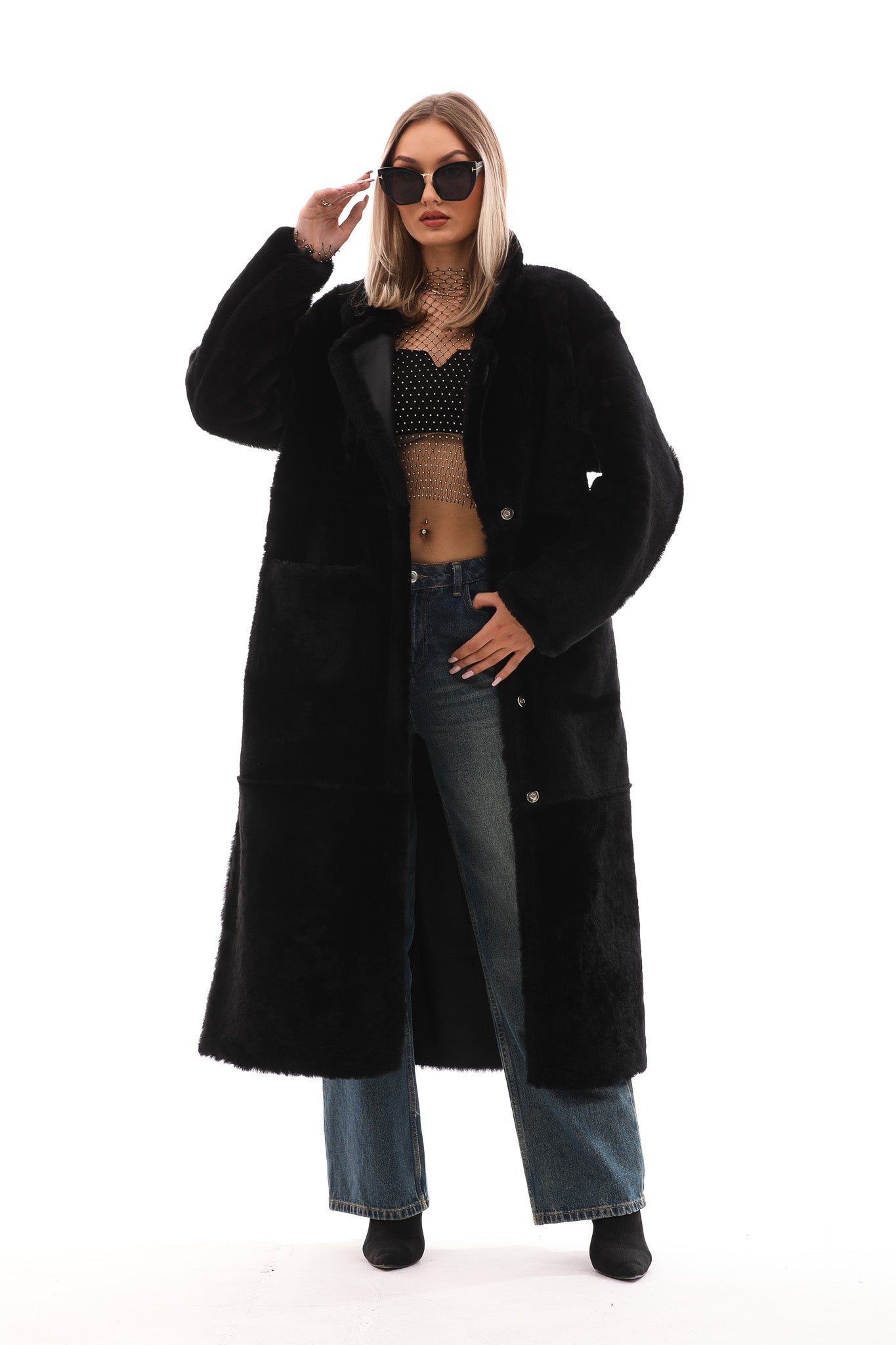 The Virelli Black Reversible Leather Women Jacket