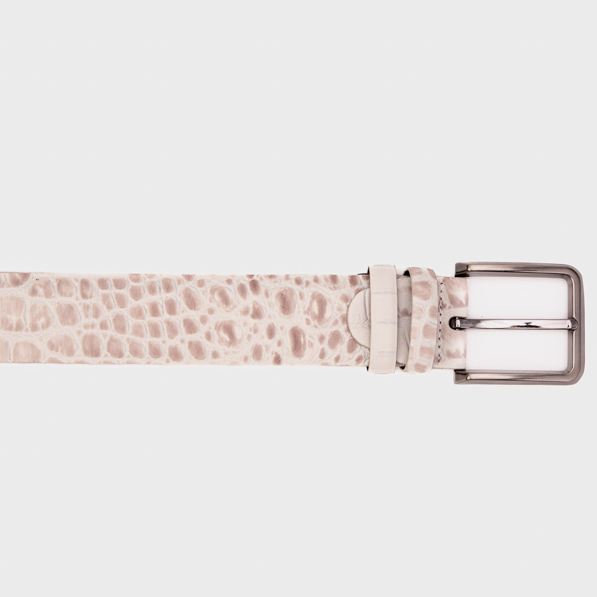 The Montavero Himalaya Crocodile Print Calfskin Leather Men Belt