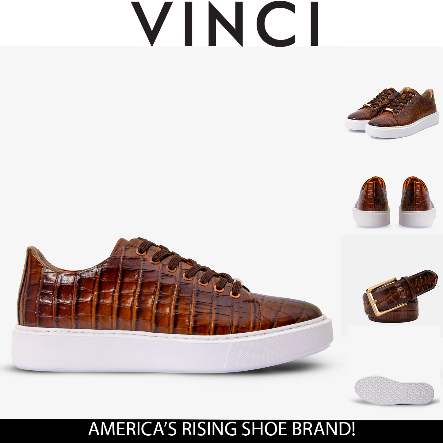 Dublin Tan Leather Men Sneaker - 6