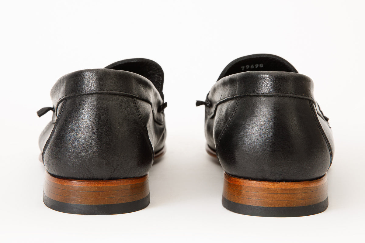 Mocasín de cuero negro Eregli para hombre