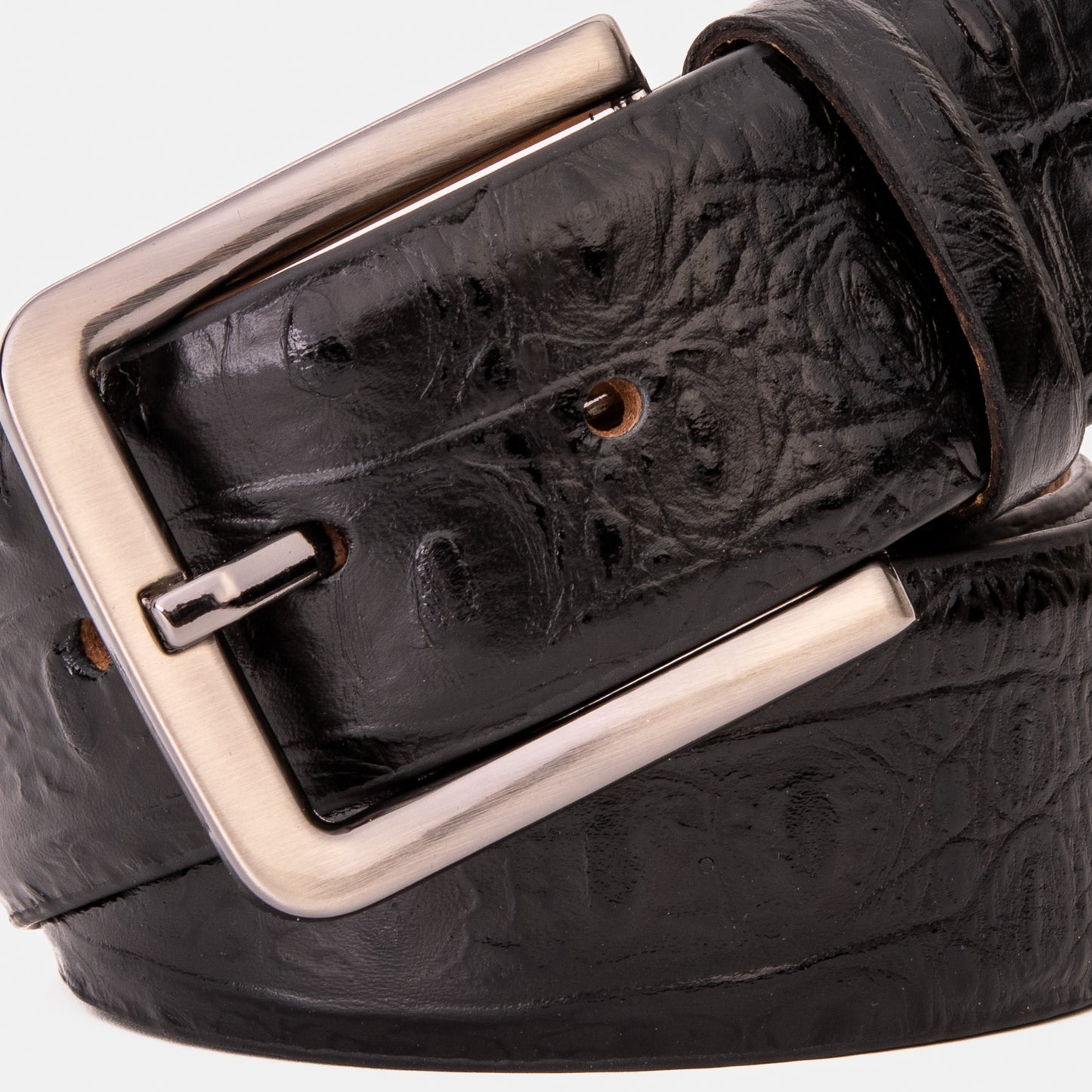 Cinturón de cuero negro Randor 