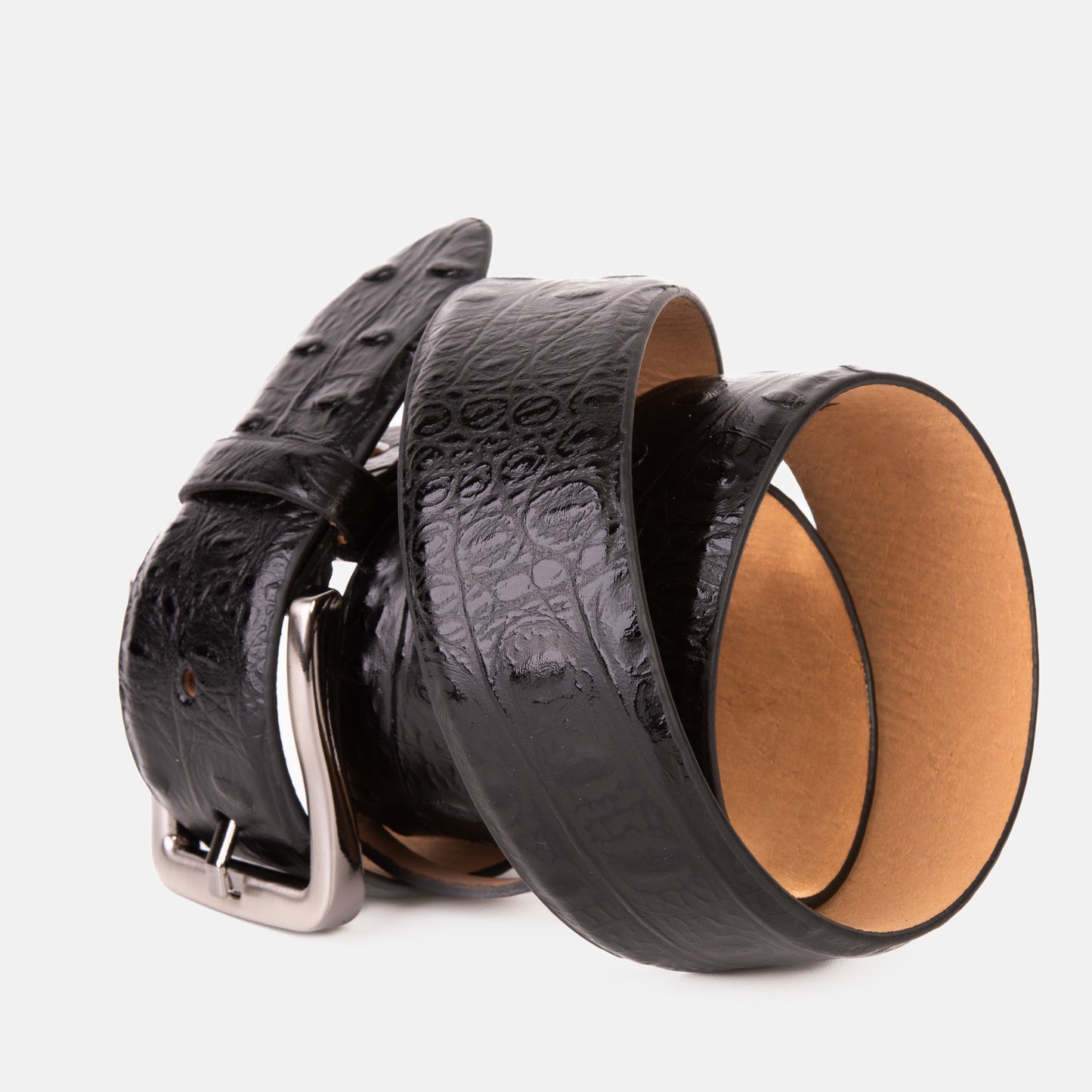 Cinturón de cuero negro Randor 