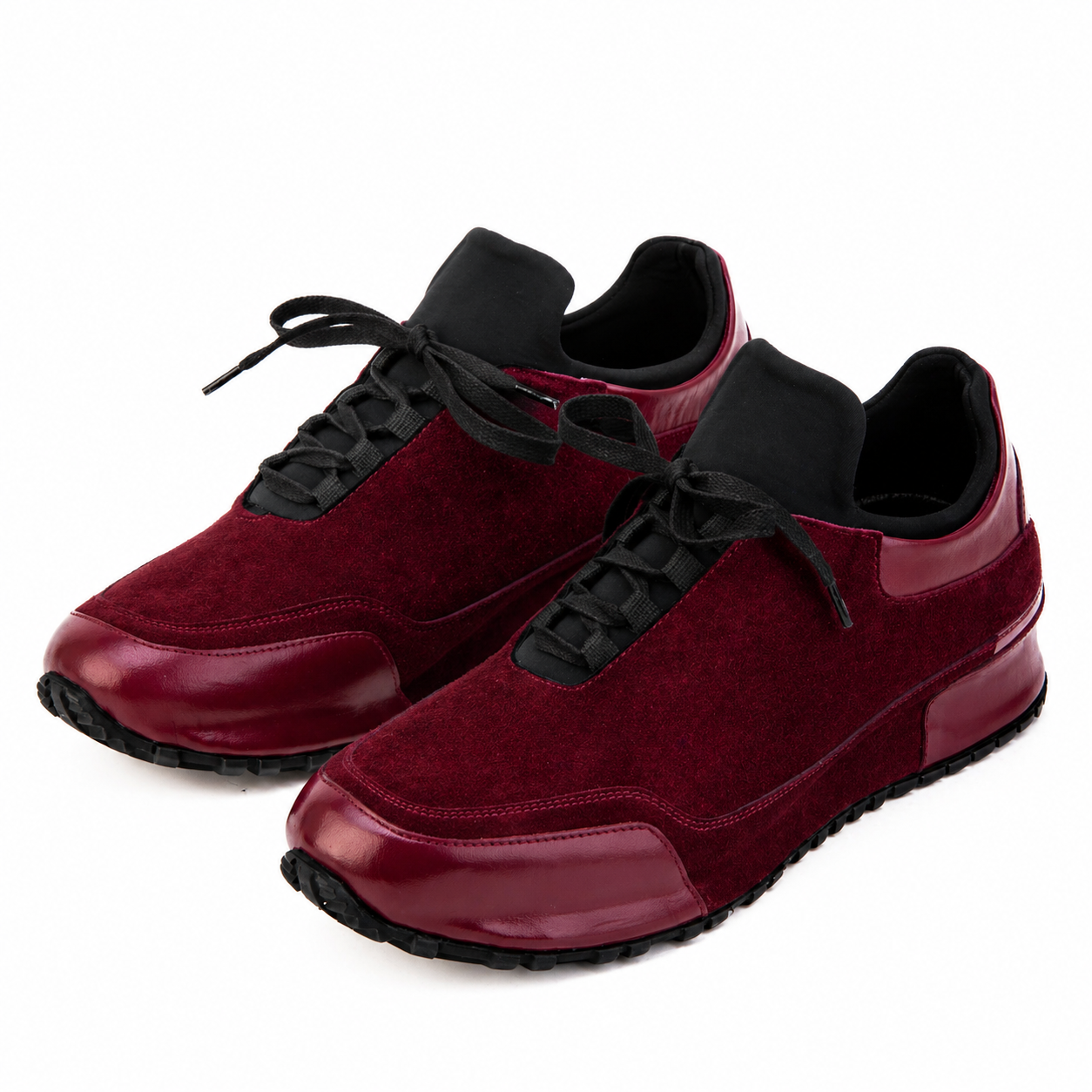 The Hudson Burgundy Suede Men Sneaker