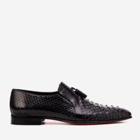 The Noctis Black Genuine Python Leather Men Tassel Loafer