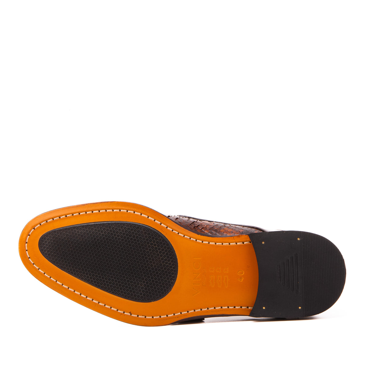 Zapato Derby para Hombre Valmont de Cuero de Pitón Color Tostado