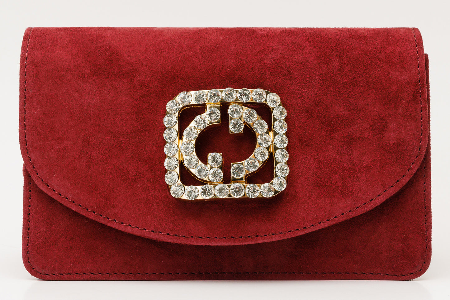 El bolso de mano de piel de ante burdeos de California