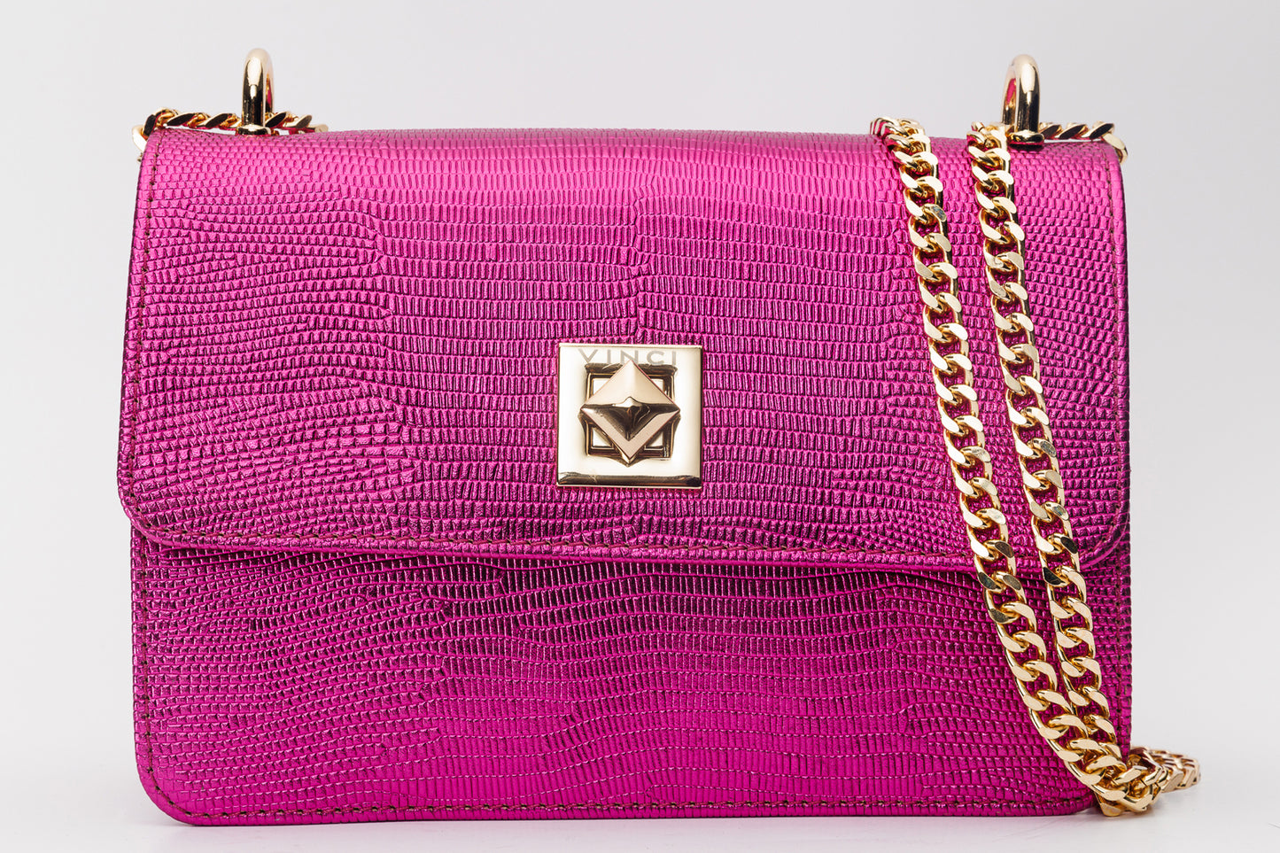 The Maple Fuchsia Leather Handbag