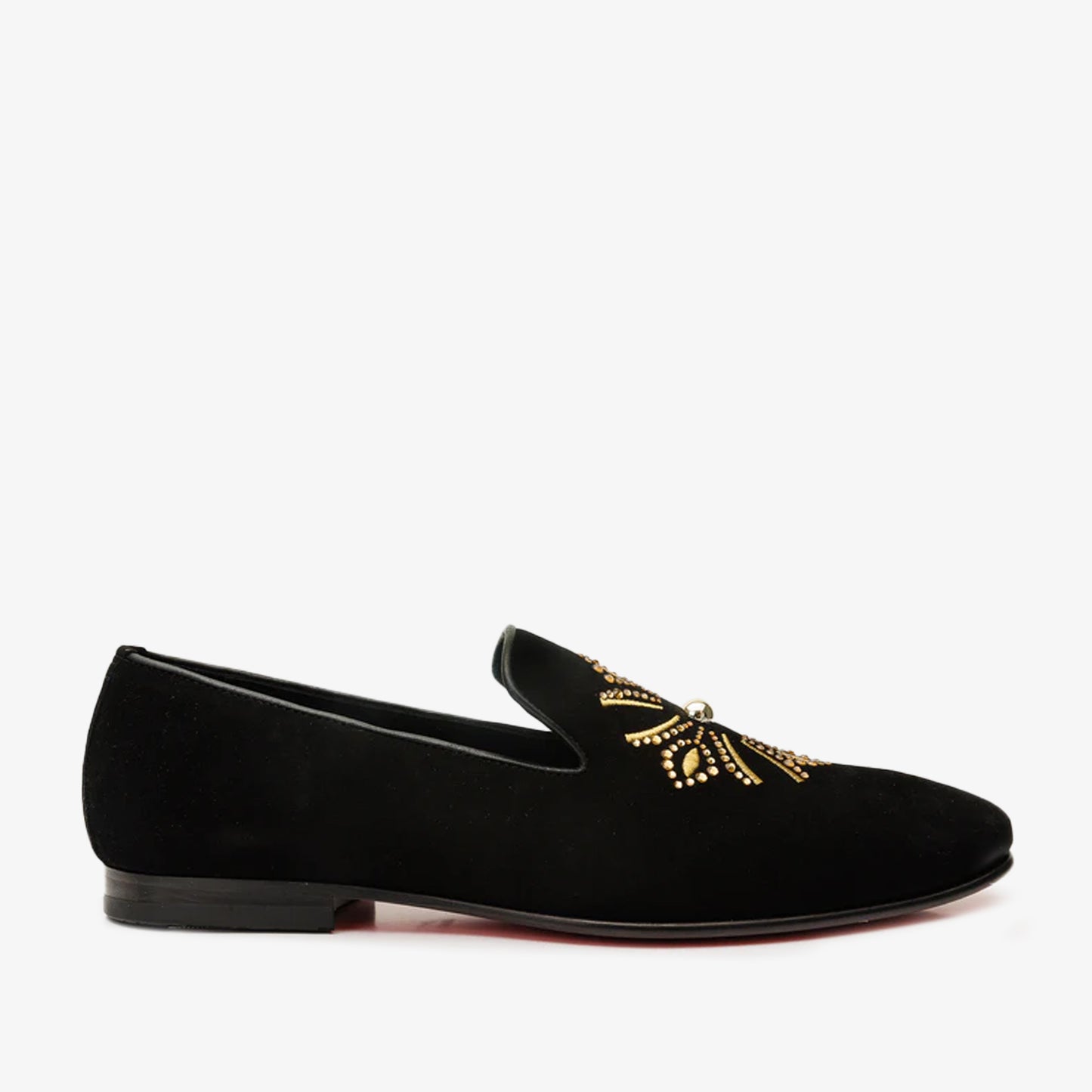 Mocasines sin cordones de ante negro Lazio Shoe para hombre
