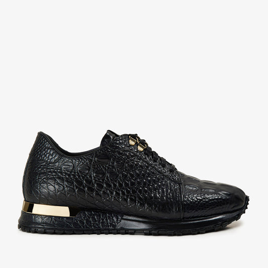The Bomba Black Leather Men Sneaker