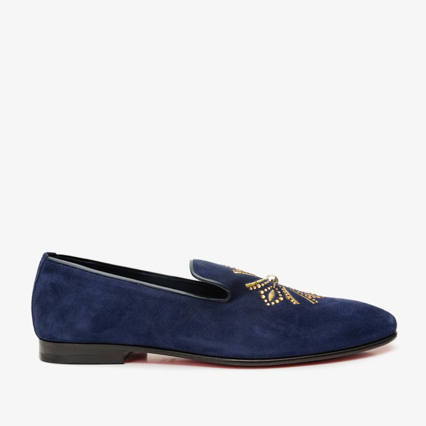 Mocasines sin cordones de ante azul marino para hombre de Lazio Shoe