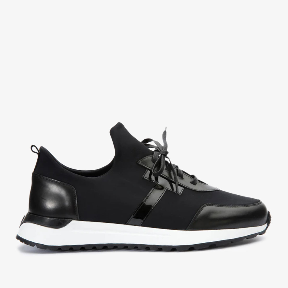 Zapatillas de cuero negras Nebreska para hombre ¡Venta final!