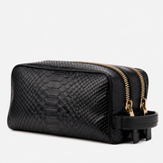 Bolso Essentials para Hombre de Piel de Pitón Negra Belluno