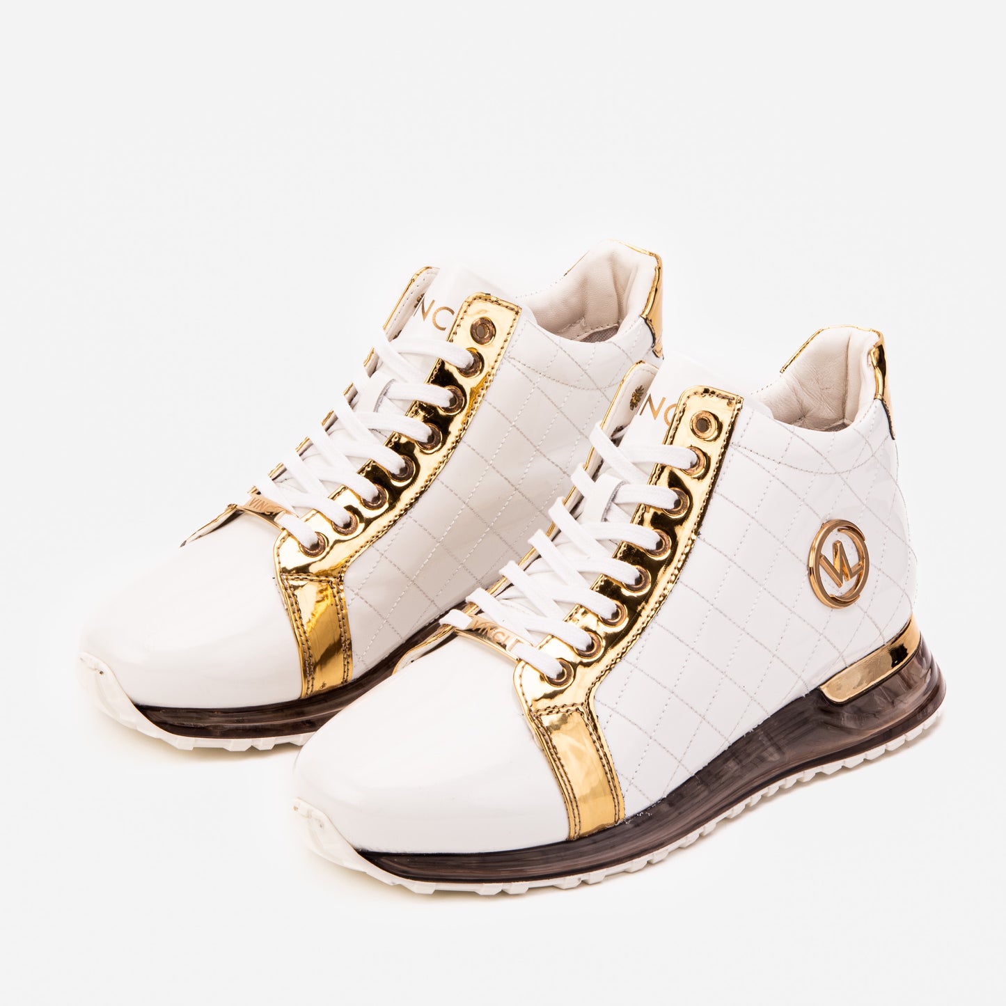 The Prestige White & Gold Limited Edition High-Top Men Sneaker