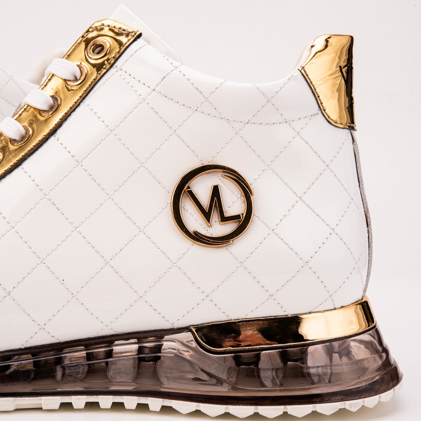 The Prestige White & Gold Limited Edition High-Top Men Sneaker