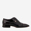 El Zapato Oxford para Hombre Rockwell Hecho a Mano en Cuero Negro con Punta Cap Toe