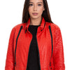 The Comly  Pomegranate Flower  Ostrich Leather Women Jacket