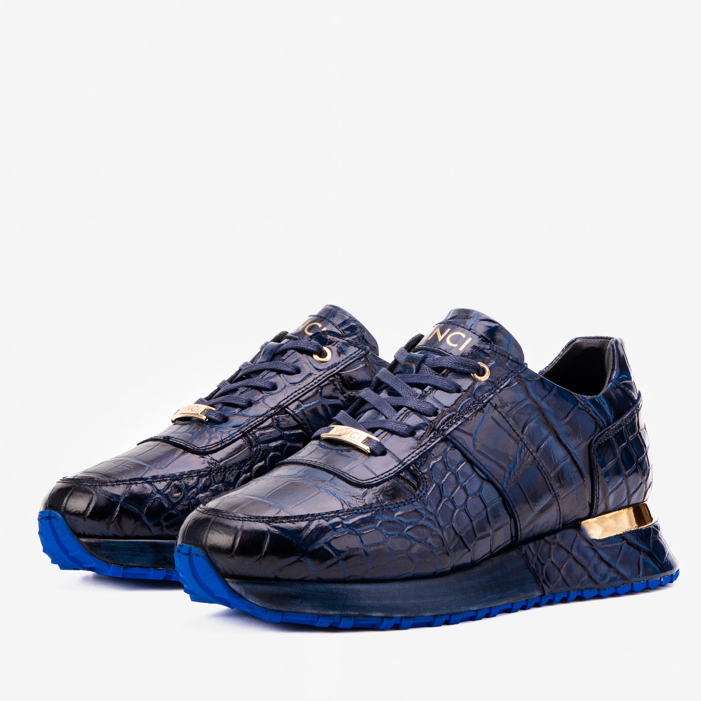 The Valeron Navy Genuine Leather Men Sneaker