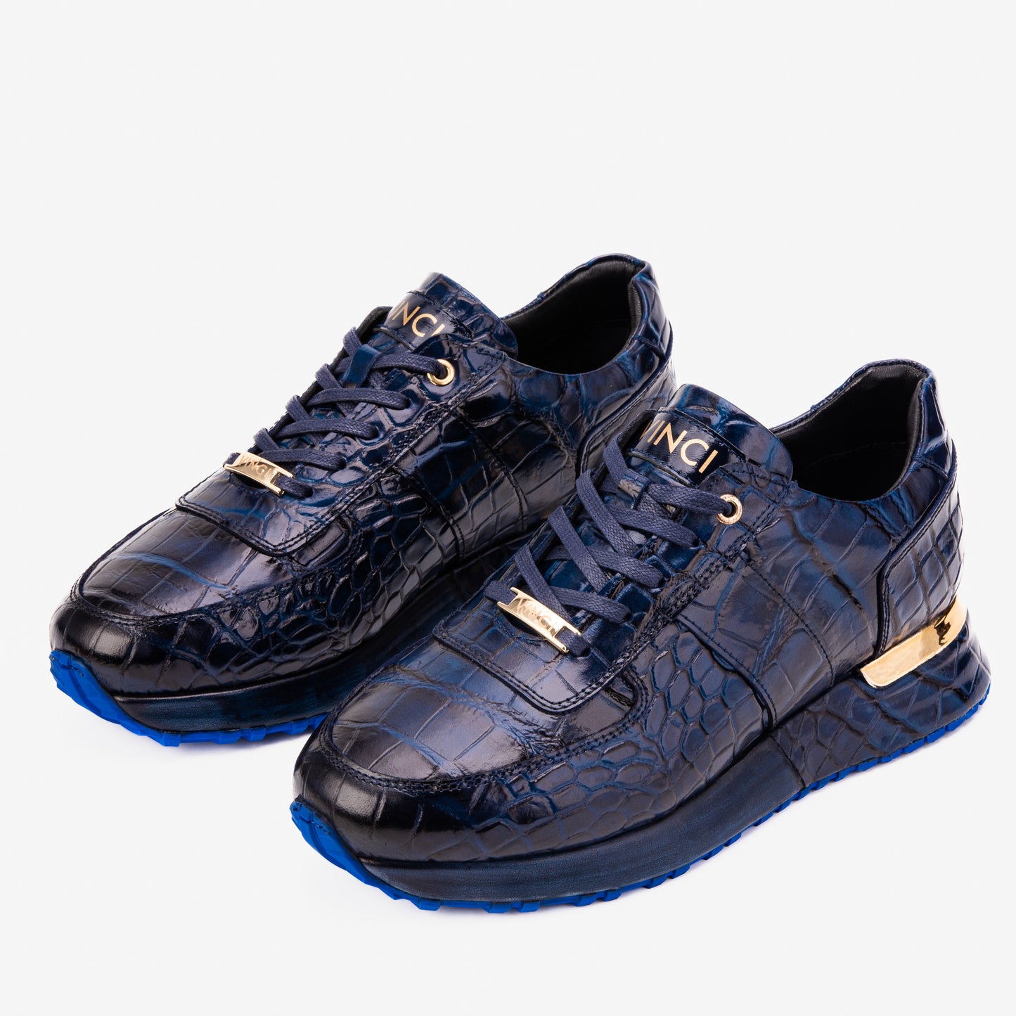 The Valeron Navy Genuine Leather Men Sneaker