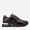 The Valeron Black Genuine Leather Men Sneaker