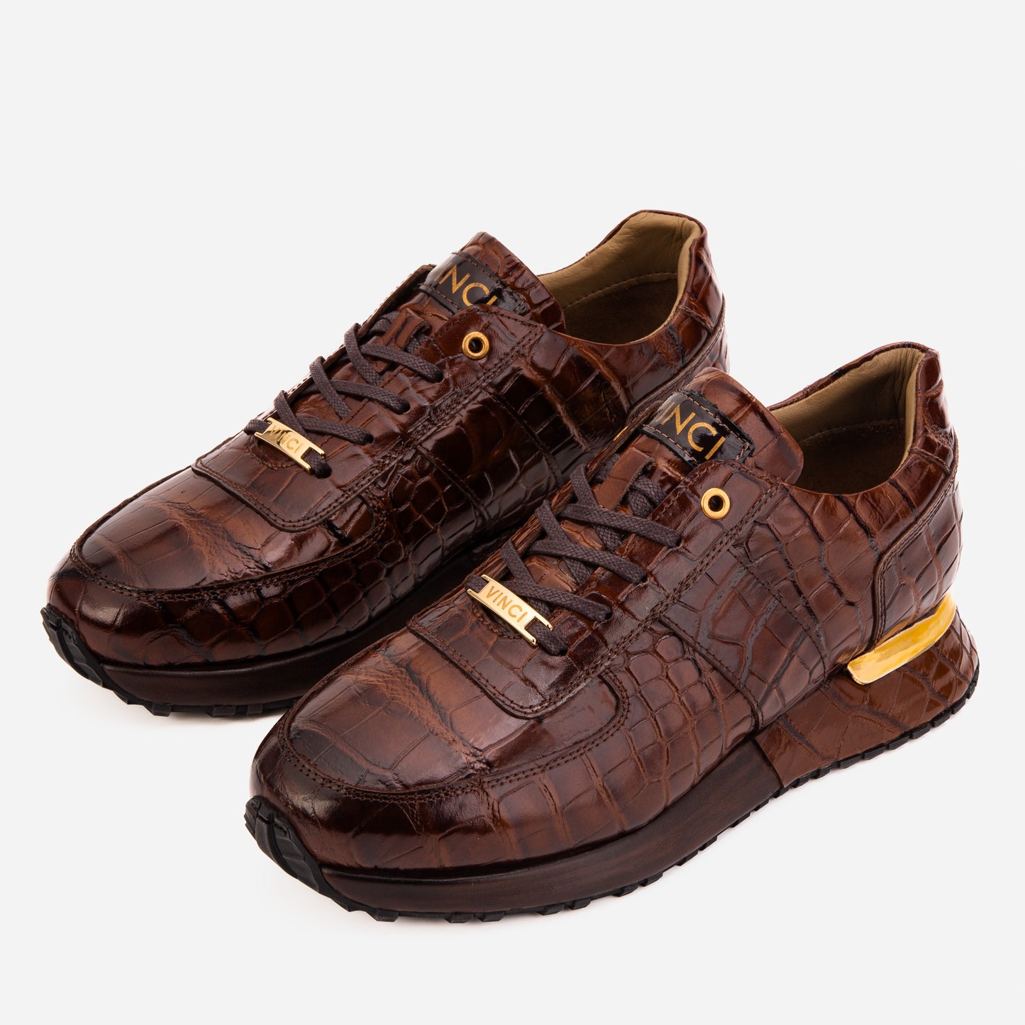 The Valeron Tan Genuine Leather Men Sneaker