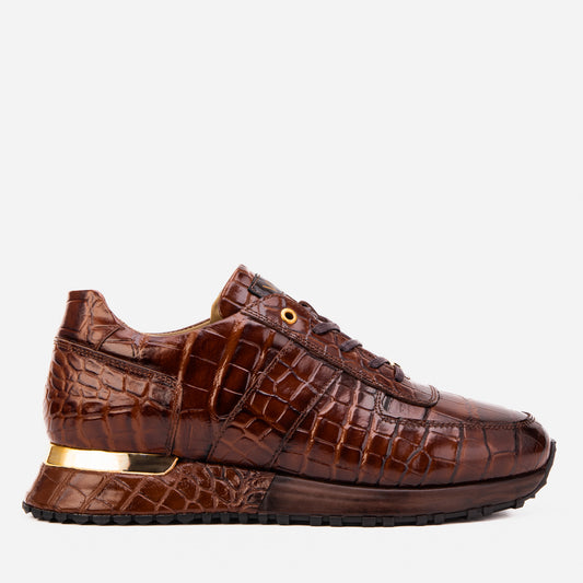 The Valeron Tan Genuine Leather Men Sneaker