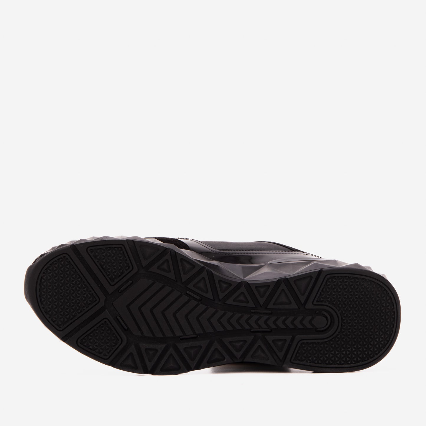 The Valenzo Black Leather Men Sneaker