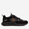 The Valenzo Black Leather Men Sneaker