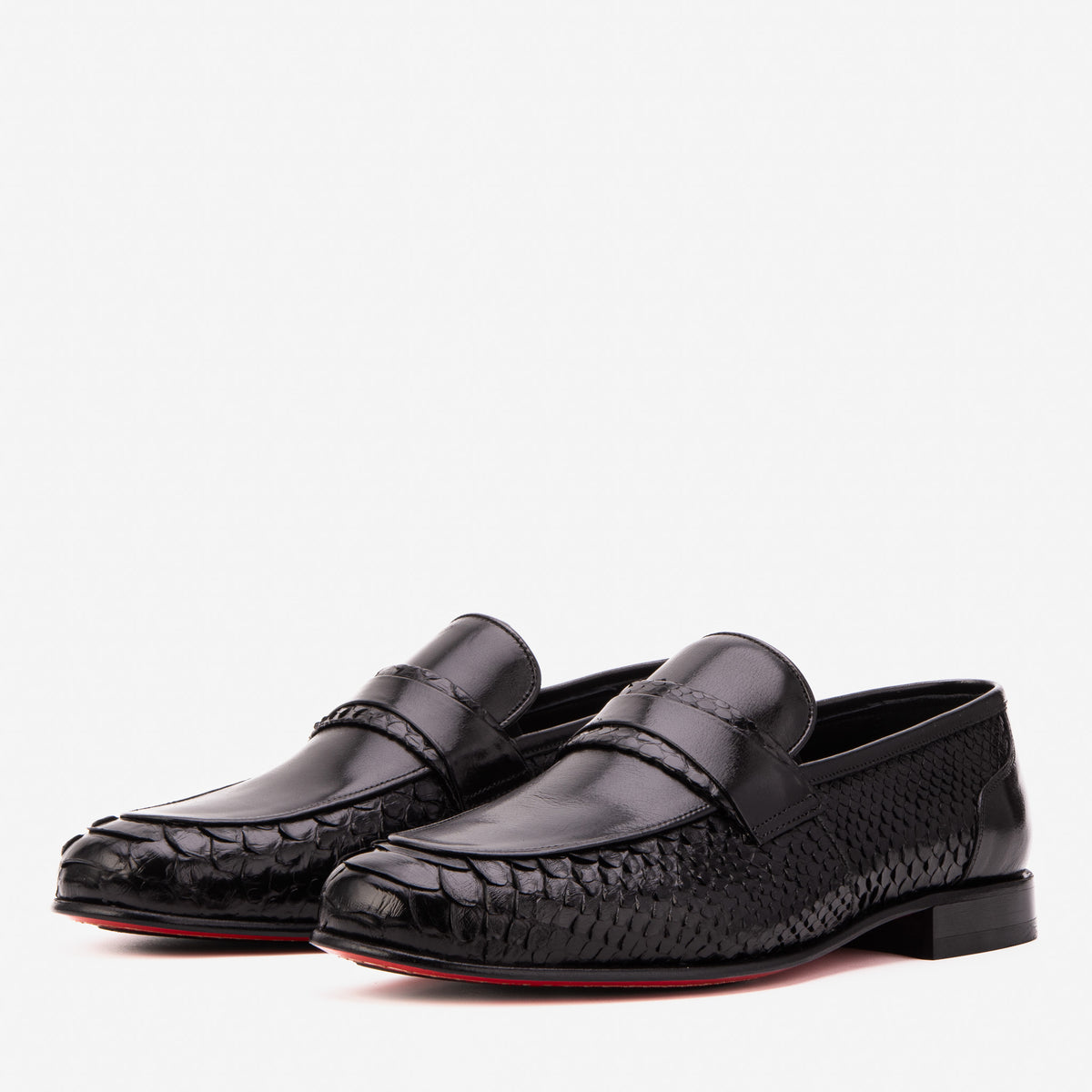 Mocasín Penny Aurelio Black de Cuero de Búfalo Joven