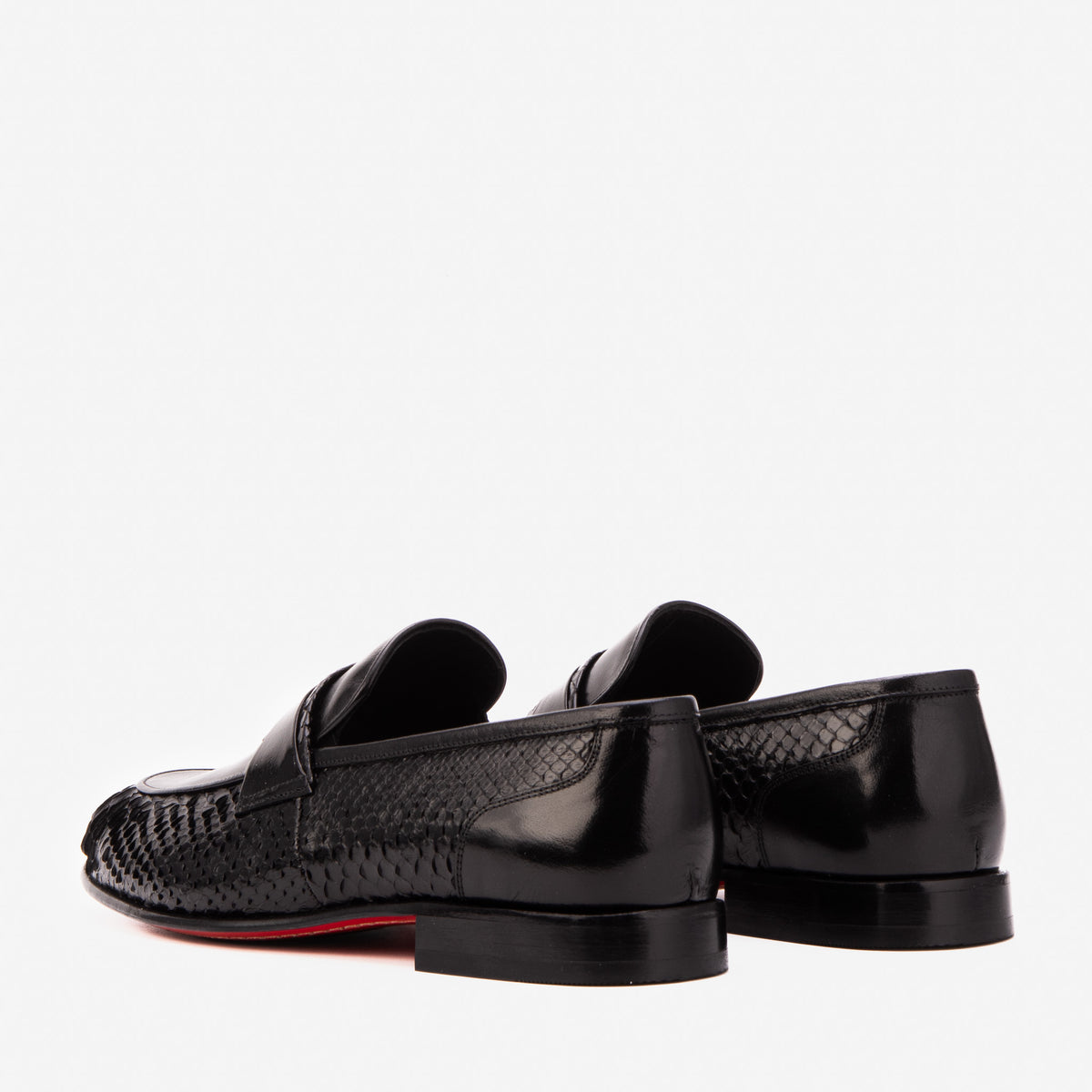 Mocasín Penny Aurelio Black de Cuero de Búfalo Joven