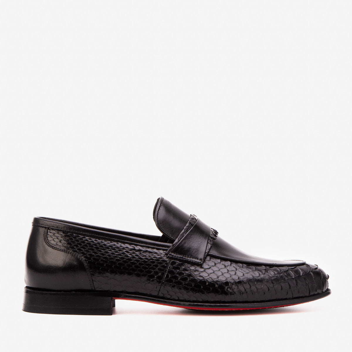 Mocasín Penny Aurelio Black de Cuero de Búfalo Joven