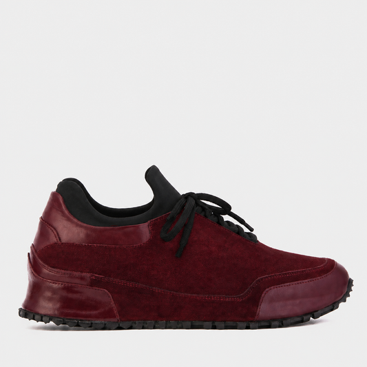 The Hudson Burgundy Suede Men Sneaker