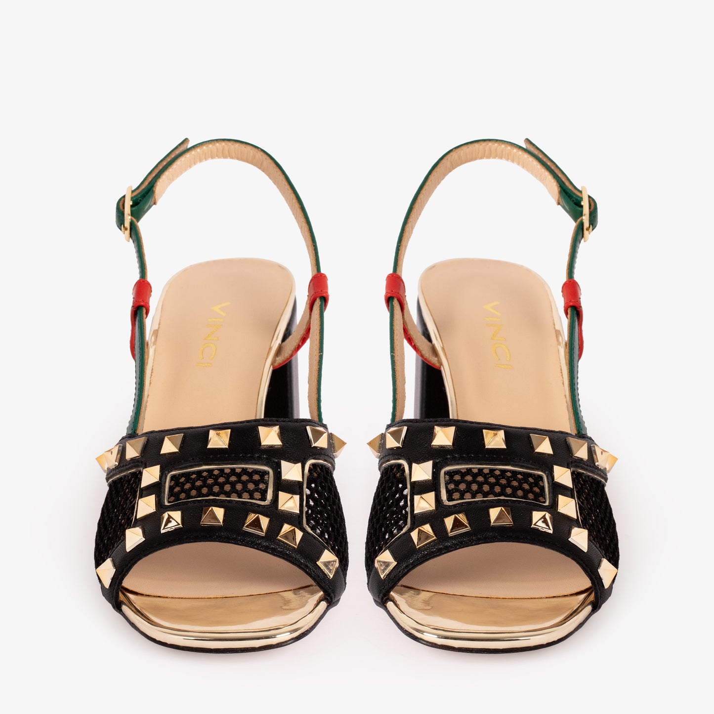 The Linea Black Leather Women Slingback Sandal