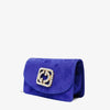 Bolso de mano de piel de ante azul California Sax