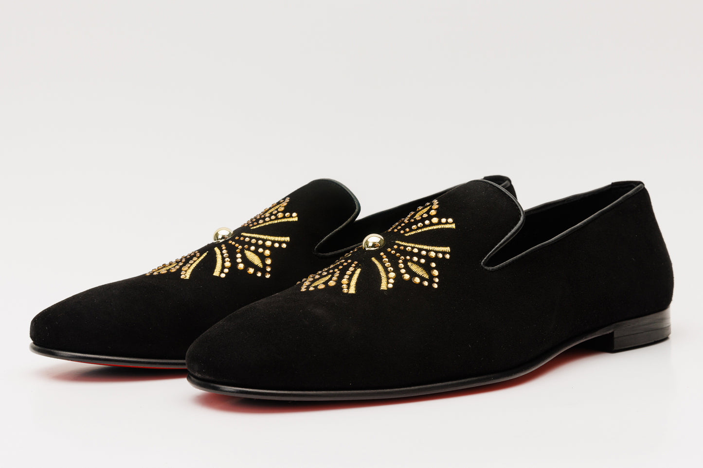 Mocasines sin cordones de ante negro Lazio Shoe para hombre