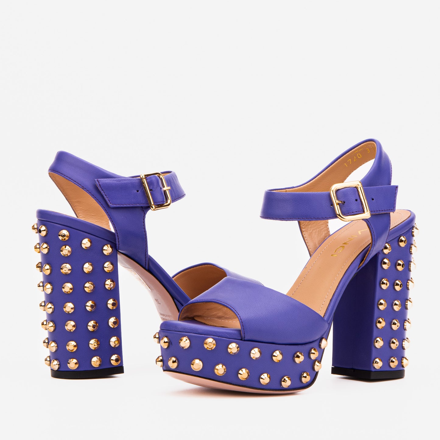The Celestia Purple Leather Platform Heel Women Sandal