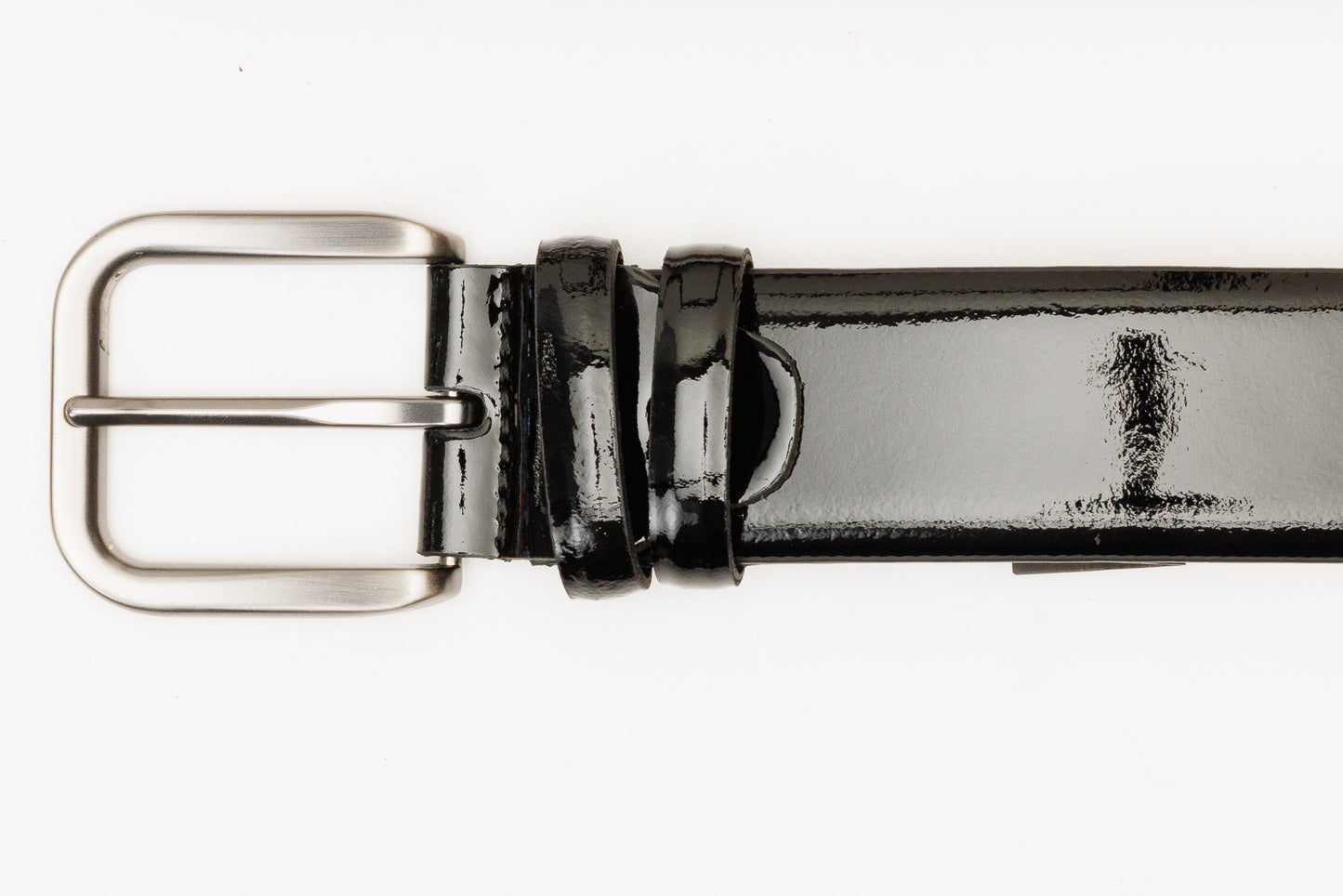 Cinturón de charol negro Dodoma 