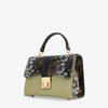 El bolso de piel verde Venezia
