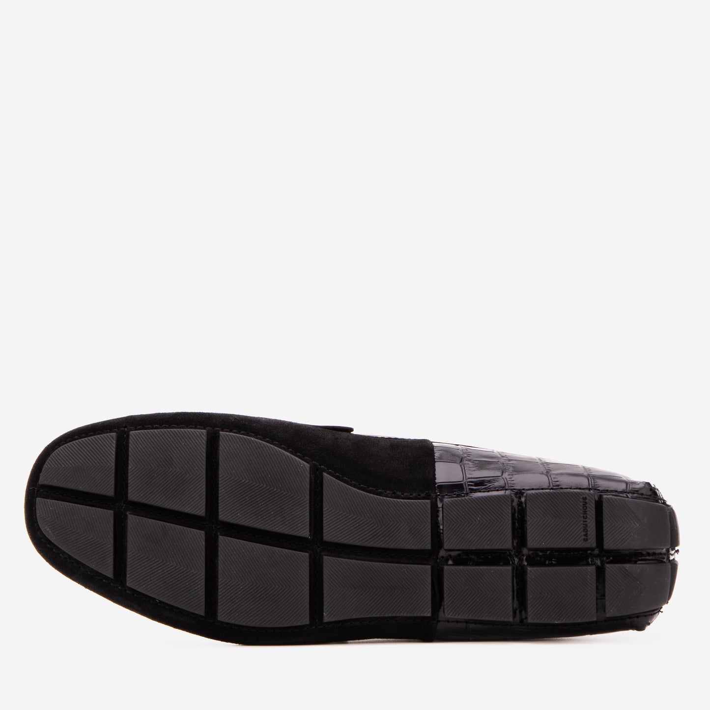 The Lucento Black Suede Driver Loafer