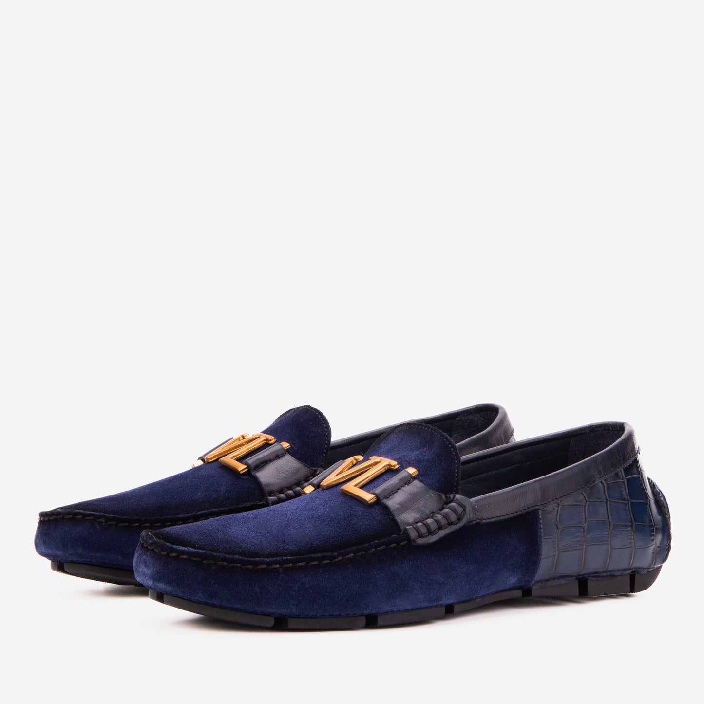 The Lucento Navy Suede Driver Loafer