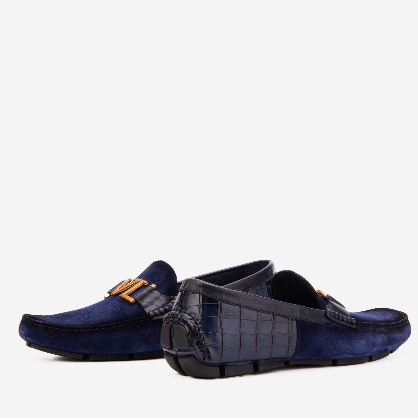 The Lucento Navy Suede Driver Loafer