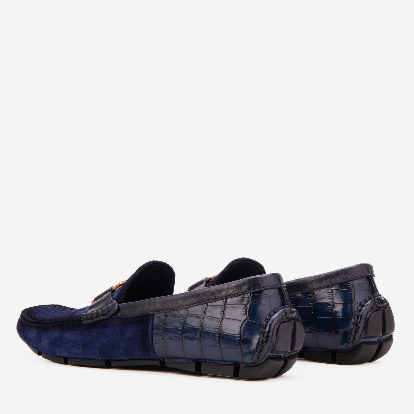 The Lucento Navy Suede Driver Loafer