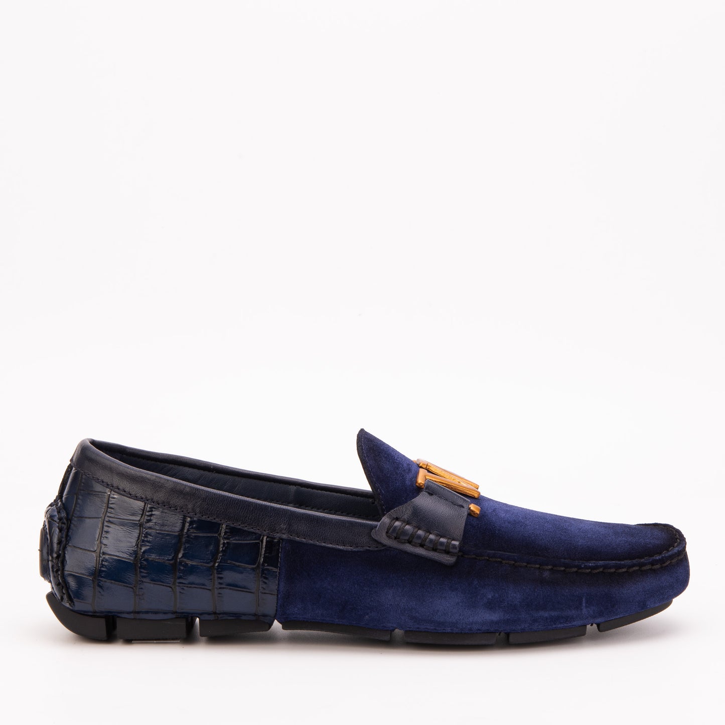 The Lucento Navy Suede Driver Loafer