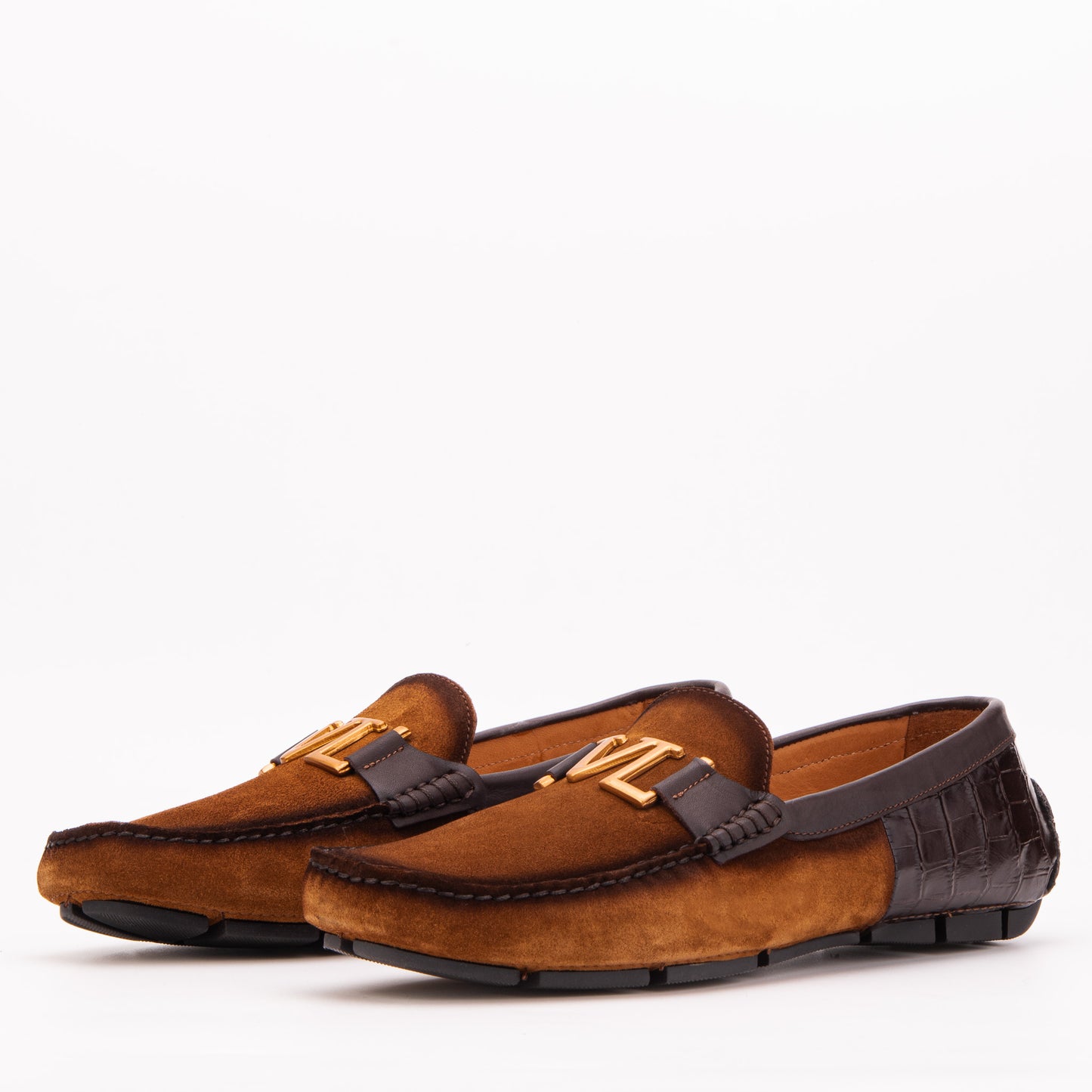 The Lucento Tan Suede Driver Loafer