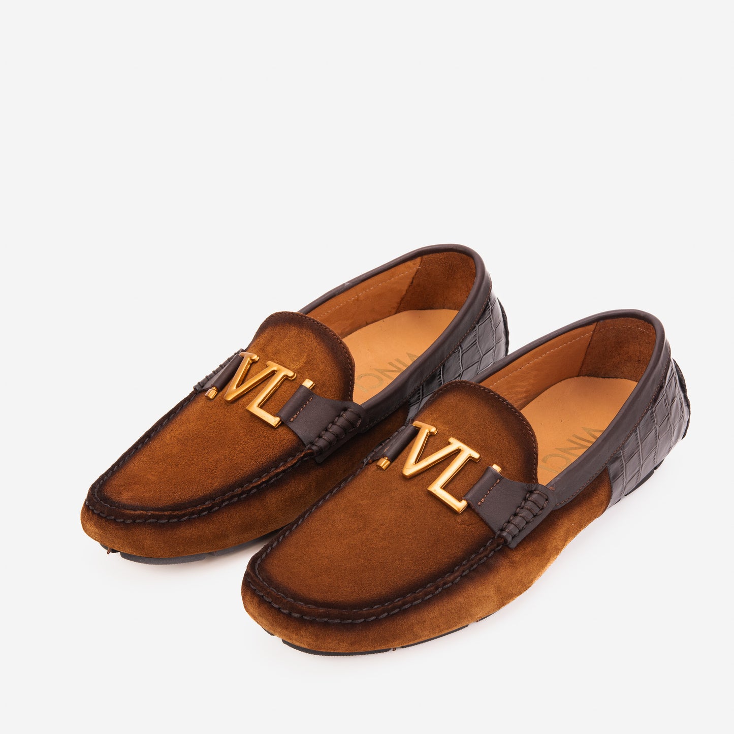 The Lucento Tan Suede Driver Loafer