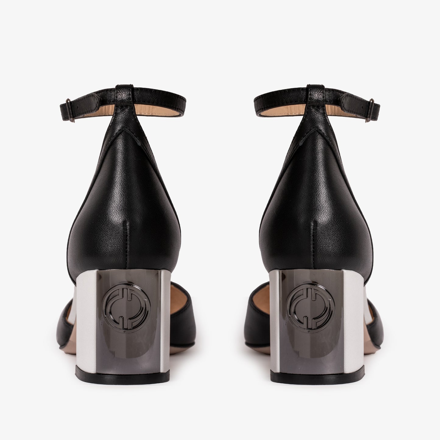 The Noella Black Leather Women Sandal