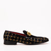 The Monteluce Black Suede & Patent Leather Men Bit Loafer