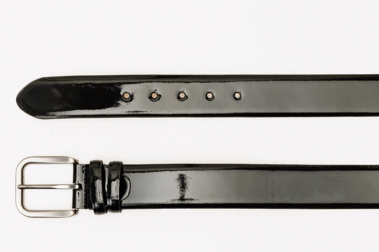 Cinturón de charol negro Dodoma 