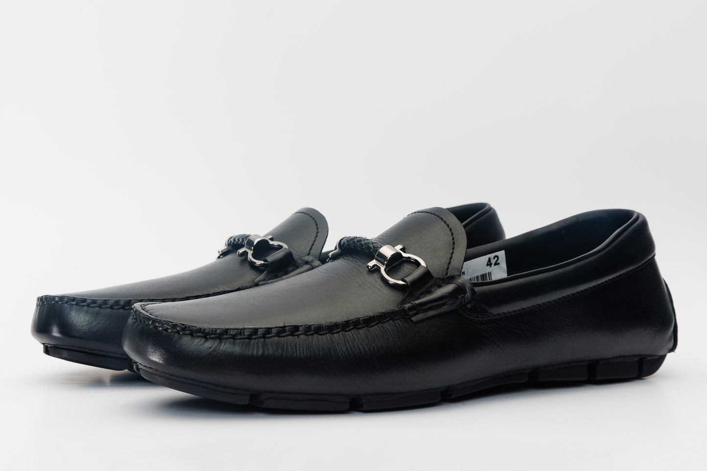 Pavia Black Leather Bit Drive Loafer Men Shoe - 3