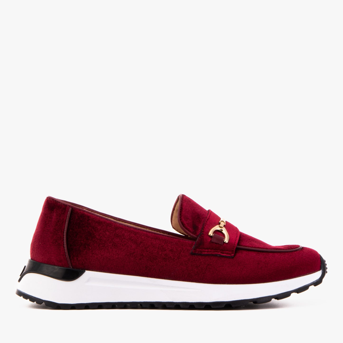 La Zapatilla de Cuero Burdeos para Mujer de Milán